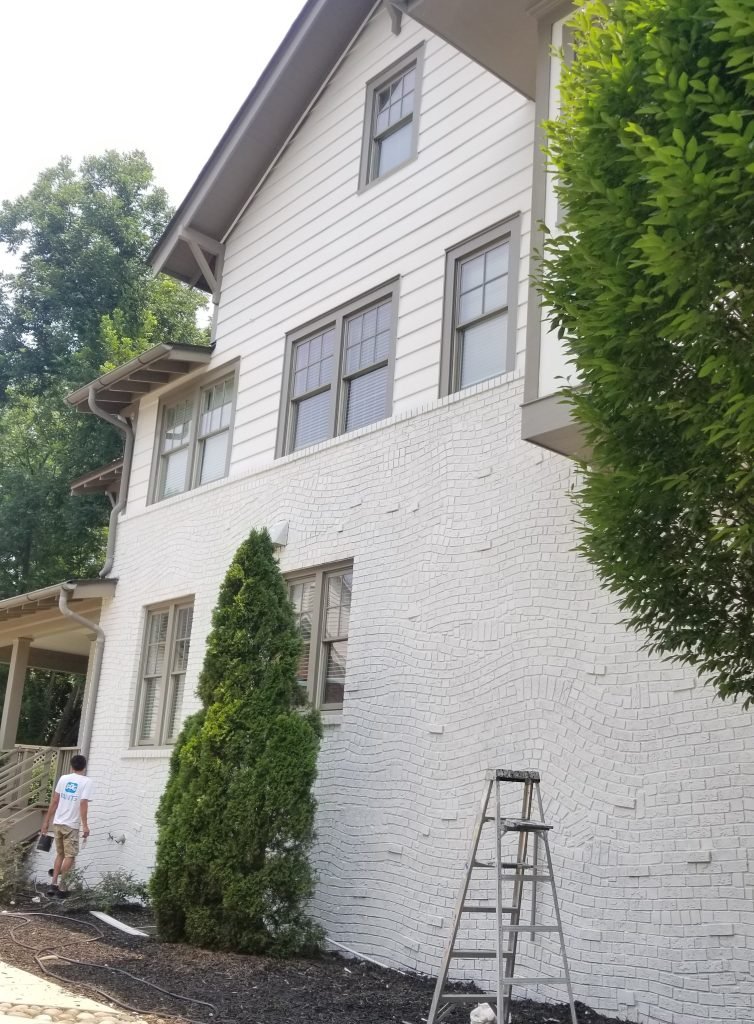 Exterior of a home painted by a professional painting company in Fort Mill, SC.